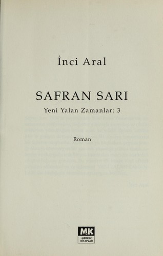 Safran Sarı (Ciltsiz)
