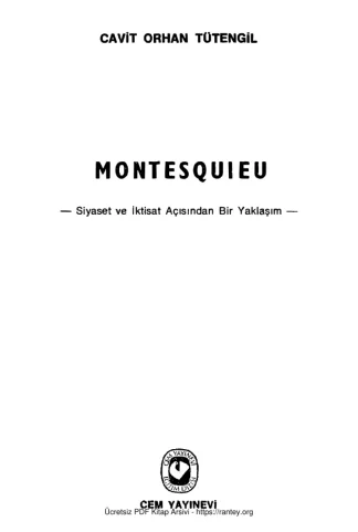 Montesquieu: Siyaset ve İktisat Açısından Bir Yaklaşım