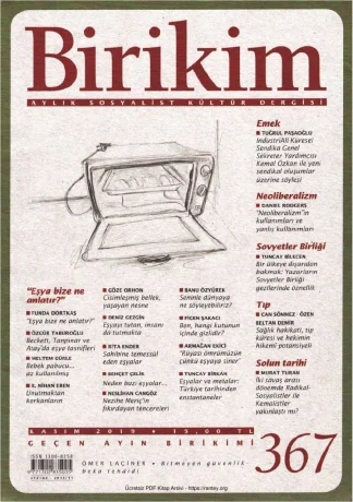 Birikim Sayı 367 Kasım 2019 kitap kapağı