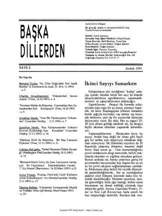 Başka Dillerden Dergisi Sayı 02 Aralık 1991