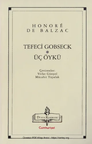 Tefeci Gobseck Üç Öykü