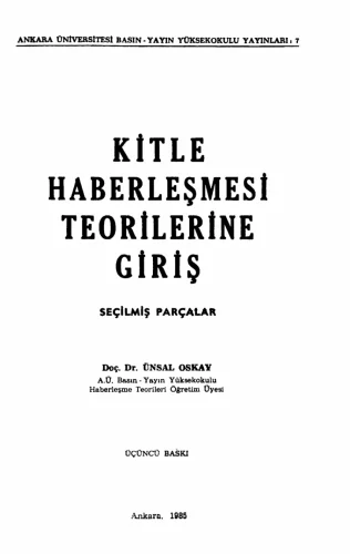 Kitle Haberleşmesi Teorilerine Giriş