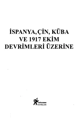 Çin Küba 1917 Ekim Devrimleri Üzerine