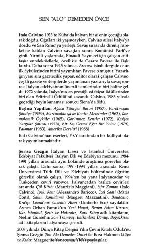 Sen Alo Demeden Önce