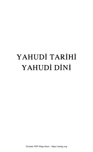 Yahudi Tarihi Yahudi Dini Anka Yayınları