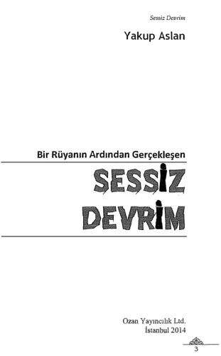Yakup Aslan Sessiz Devrim Ozan Yayınları