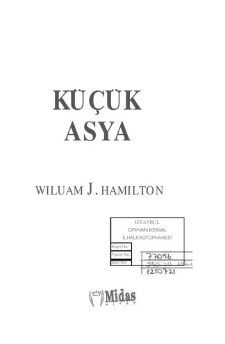 Hamilton Küçük Asya Midas Yayınları