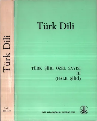 Sayı 445 450 Türk Şiiri Özel Sayısı III Halk Şiiri