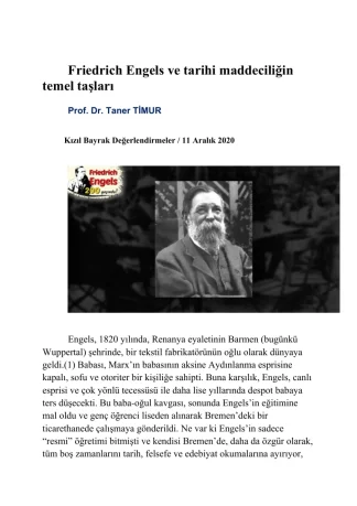 Friedrich Engels ve Tarihi Maddeciliğin Temel Taşları