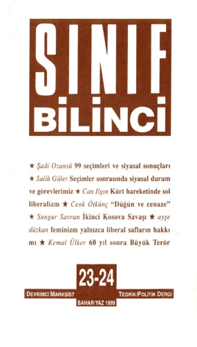 Sınıf Bilinci Dergisi Sayı 23 24 1999 Bahar Yaz