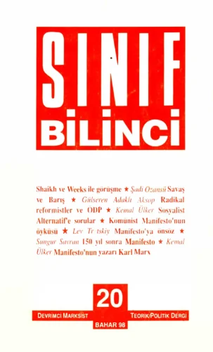 Sınıf Bilinci Dergisi Sayı 20 1998 Bahar