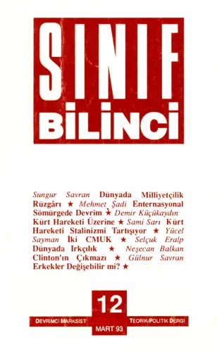 Sınıf Bilinci Dergisi Sayı 12 1993 Mart
