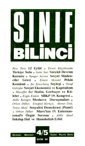 Sınıf Bilinci Dergisi Sayı 04 05 1989 Ekim