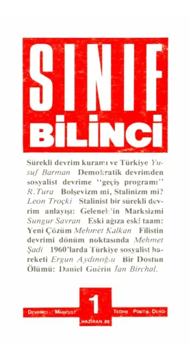 Sınıf Bilinci Dergisi Sayı 01 1988 Haziran