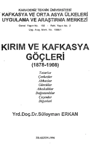 Erkan Kırım ve Kafkasya Göçleri