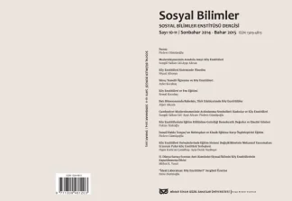 Enstitüsü Dergisi Sayı 10 11 Sonbahar 204 Bahar