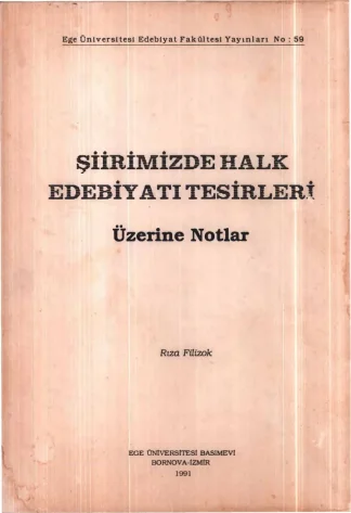 Şiirimizde Halk Edebiyatı Tesirleri
