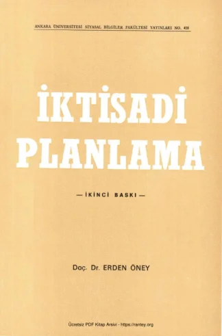 İktisadi Planlama AÜSBF Yayınları