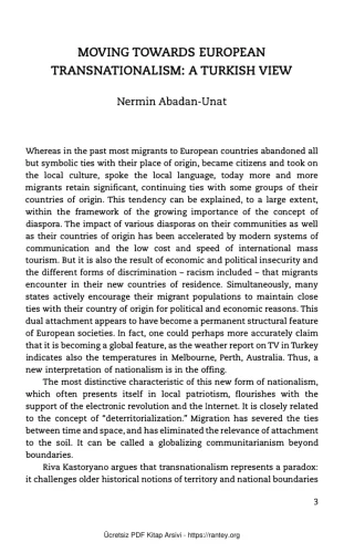 Bo Johansson Migration and Labour in Europe Marmara Üniversitesi Yayınları Nermin Abadan Unat