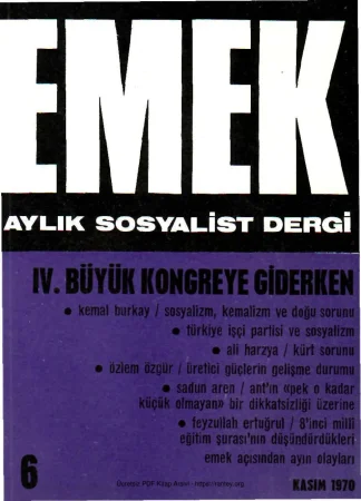 Emek Sayı 06 - Kasım 1970