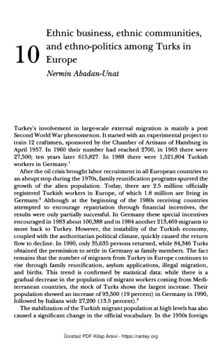 Uçarer Donald J Puchala İmmigration İnto Western Societies Pinter Press Nermin Abadan Unat