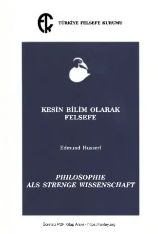 Kesin Bilim Olarak Felsefe TFK Yayınları