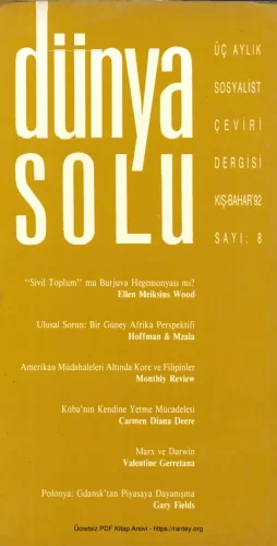 Dünya Solu Sayı 008 kitap kapağı