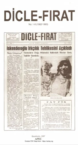 Dicle Fırat Gazetesi 1962 Sayı 1-8