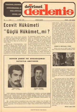 Devrimci Derleniş Sayı 07 kitap kapağı