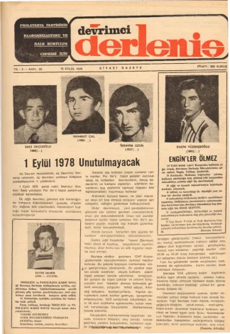 Devrimci Derleniş Sayı 20 kitap kapağı
