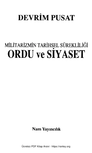 Ordu ve Siyaset Nam Yayınları