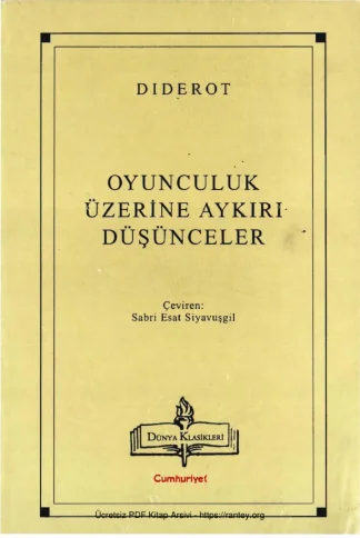 Oyunculuk Üzerine Aykırı Düşünceler Cumhuriyet Kitaplar kitap kapağı