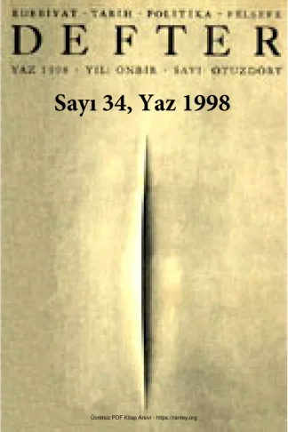Defter Sayı 034 - Yaz 1998 kitap kapağı