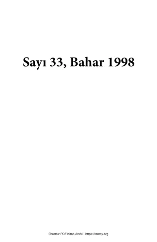 Defter Sayı 033 - Bahar 1998