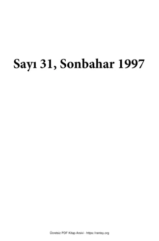 Defter Sayı 031 - Sonbahar 1997