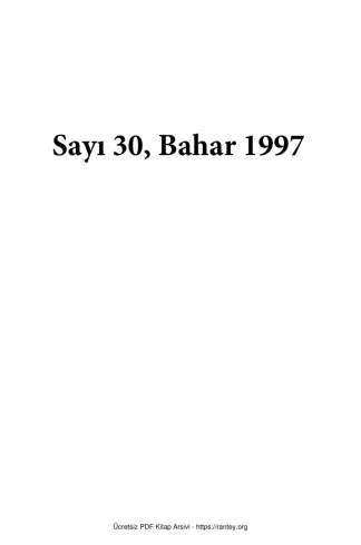 Defter Sayı 030 - Bahar 1997