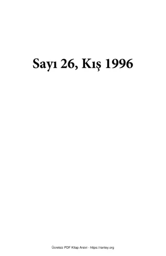 Defter Sayı 026 - Kış 1996