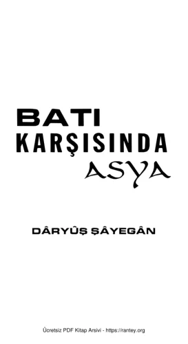 Batı Karşısında Asya Ağaç Yayınları
