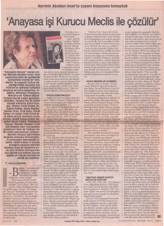 Cumhuriyet Kitap Sayı 1088 23 Aralık 2010 Nermin Abadan Unat