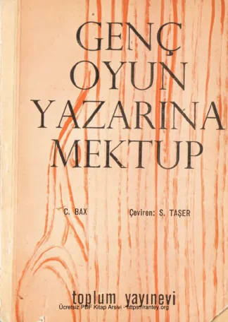 Genç Oyun Yazarına Mekrup Toplum Yayınları