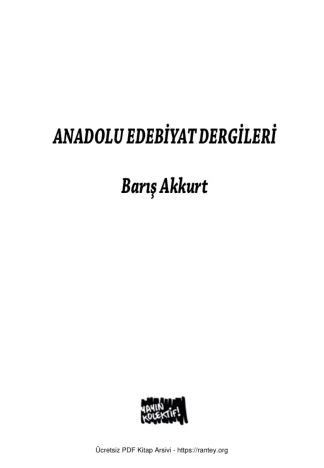 Anadolu Edebiyat Dergileri