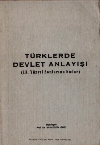 Türklerde Devlet Anlayışı kitap kapağı