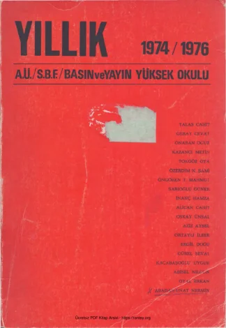 AÜSBF Yıllık 1974 1976