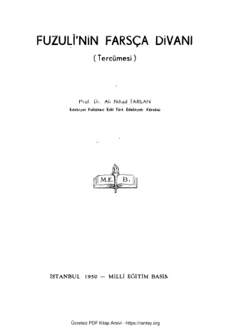 Divani Tercumesi Ali Nihat Tarlan
