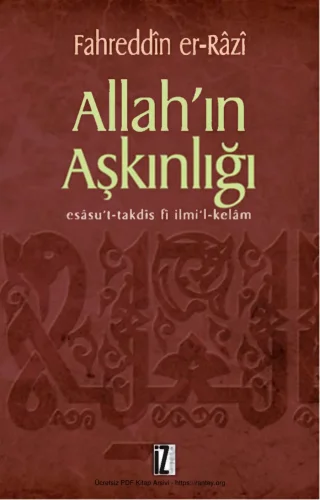 Allahın Aşkınlığı Essut takds f İlmil kelm İz Yayınları