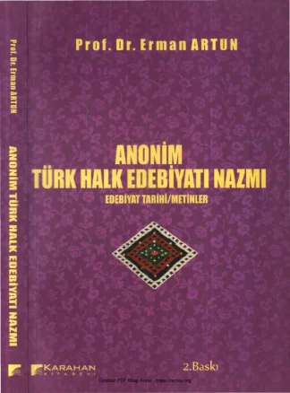 Anonim Türk Halk Edebiyatı Nazmı Edebiyat Tarihi Metinler Karahan Yayınları