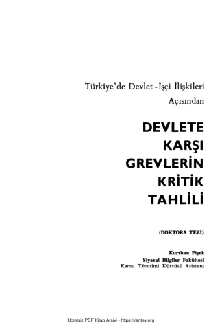 Devlete Karşı Grevlerin Kritik Tahlili