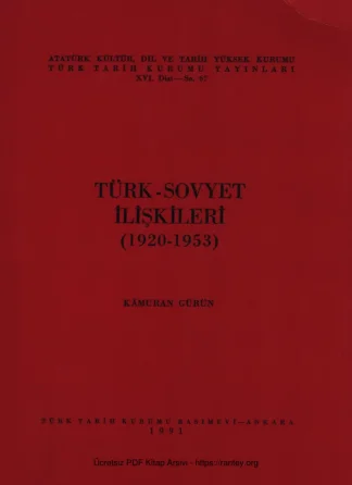 Türk Sovyet İlişkileri 1920 1953