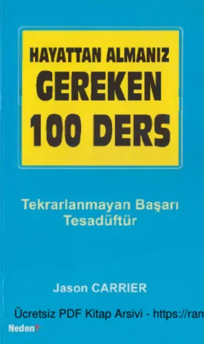 Hayattan Almamız Gereken 100 Ders Neden Kitap kitap kapağı