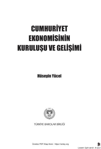 Cumhuriyet Ekonomisinin Kuruluşu ve Gelişimi TBB Yayınları kitap kapağı